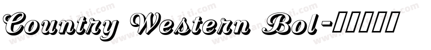 Country Western Bol字体转换